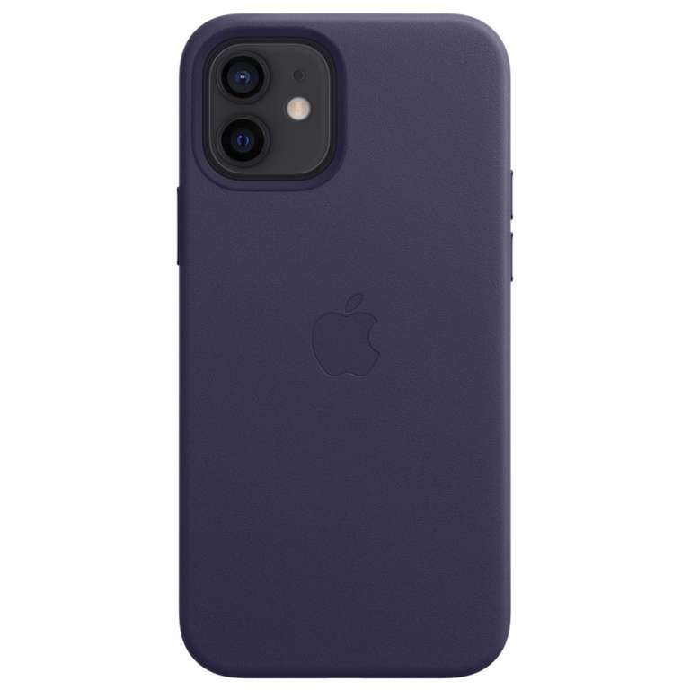 Apple Leder Case mit MagSafe für das iPhone 12 / 12 Pro in Deep Violet
