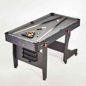 Pongori Mini-Billardtisch Poolbillard BT 500 US, Spielfläche 129x64,5 cm, klappbar, mit Rollen, inkl. Zubehör