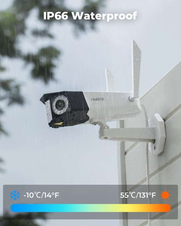 Reolink Duo 2K 4MP Überwachungskamera V1 (150° Ultra-Weitwinkel, WLAN, Personen- / Fahrzeugerkennung, 2-Wege-Audio, Duo WiFi)