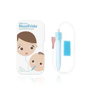 Fridababy NoseFrida Nasensekretsauger, Inkl. 4 Hygienefiltern und Aufbewahrungsbox