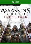 Triple pack Assassin's Creed: Black Flag + Unity + Syndicate für Xbox One & Series [VPN Argentina only to redeem]