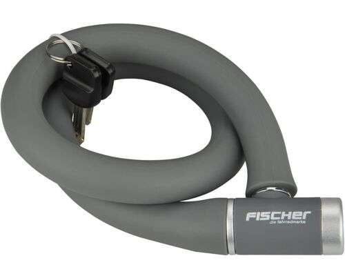 Fischer Kabel-Schloss BIG 70cm Dick 21mm Fahrrad-Schloss flexibel mit Schlüssel