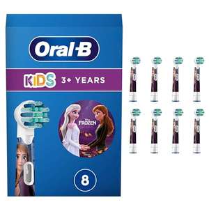 [PRIME/Sparabo] Oral-B Kids Frozen Aufsteckbürsten für elektrische Zahnbürste, 8 Stück, extra weiche Borsten, Zahnbürstenaufsatz für Oral-B