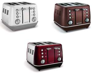 Morphy Richards Evoke 4-Scheiben-Toaster (3 Farben, 1800W, 7 Bräunungsstufen, Auftau- & Aufwärmfunktion, auziehbare Krümelschublade)