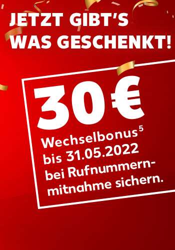 Kaufland mobil D1 Prepaid Wechselaktion Gutschrift i. H. v. 30 Euro