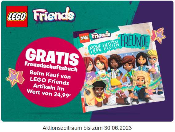 [Smyths Toys] Gratis Lego Friends Freundschaftsbuch (Wert 9,99 €) - Beim Kauf von Lego Friends Artikeln im Wert von 24,99 €