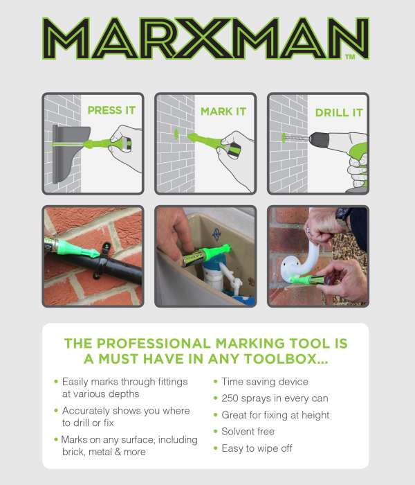 MarXman nicht-permanentes Kreide Markierungs-Tool für 2€ [Toom bundesweit]