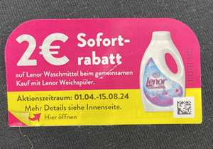 2€ Rabatt Coupon Lenor Waschmittel
