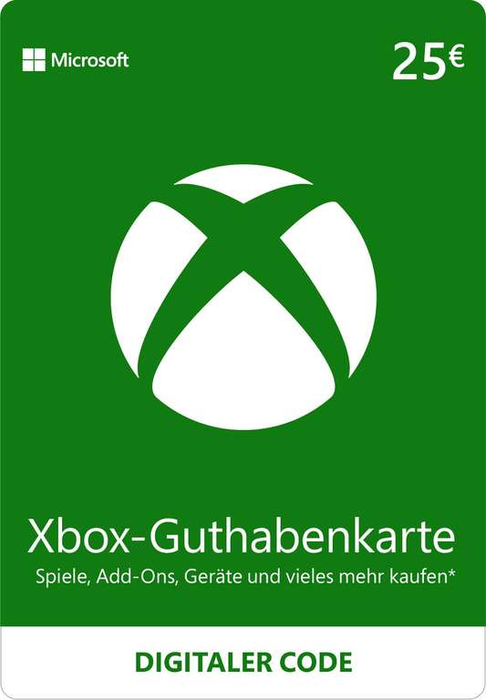 25€ Xbox Guthaben für 19,69€ (Microsoft Store, Faktor ~0.788)