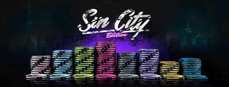 PowerPoker SIN CITY Keramik Pokerchips BLACK-WEEK 10% auf alle Pokerkoffer-Sets & Matten