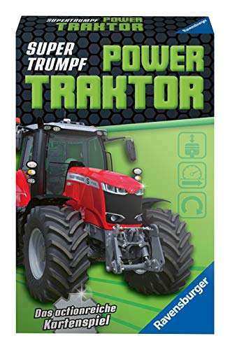 [PRIME] Ravensburger Kartenspiel, Supertrumpf Power Traktor 20689, Quartett und Trumpf-Spie