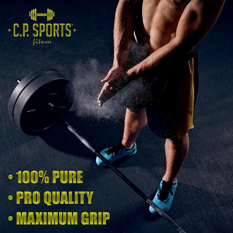 8x 70g C.P. Sports Gym Chalk Magnesia (90% Magnesiumcarbonat, einzeln verpackte Blöcke)