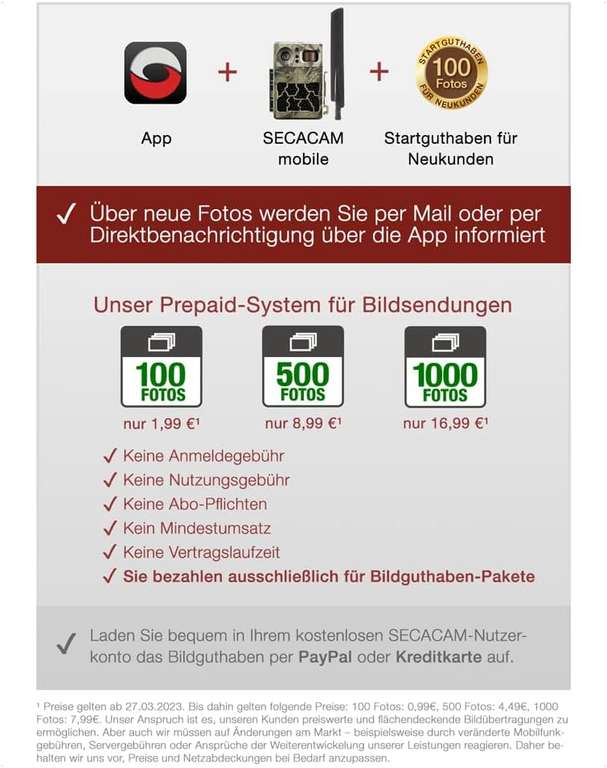 [ZEISS Willkommens-Aktion] SECACAM Pro Plus mobile LTE 229,99€ & SECACAM 5000 Explorer 179,99€ Wildkamera mit LTE Handyübertragung und App