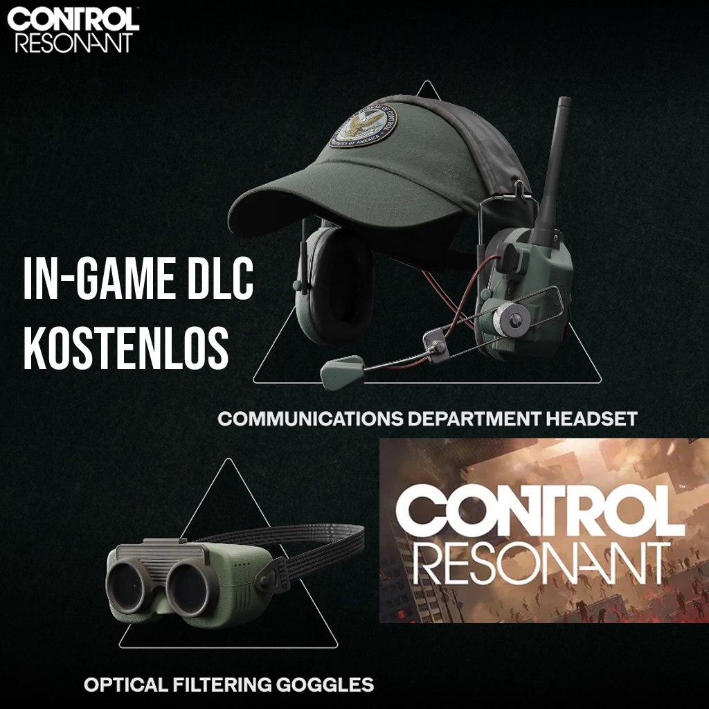 CONTROL Resonant - InGame DLC - Kostenlos durch Newsletter | Kommunikationsabteilungs-Headset & Optische Filterbrille | für PC & Konsole