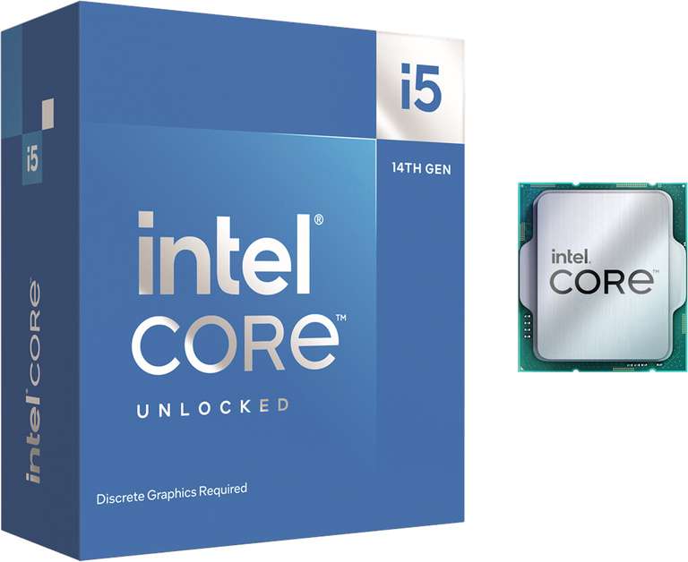 Intel Core i5-14600KF Prozessor (6+8 Kerne, 20 Threads, 5.30GHz Turbo Boost, Boxed ohne Kühler)