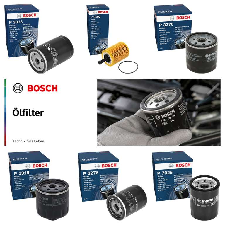 (Sammeldeal) Bosch Öl-Filter fürs Auto z.B. Bosch P7025 (Prime)