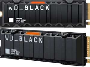 2x WD_BLACK SN850X NVMe SSD 1TB mit Kühlkörper (M.2 2280, PCIe 4.0 x4, 7300/6300 MB/s, 3D-NAND TLC, DRAM, 600TBW, 5J Garantie)