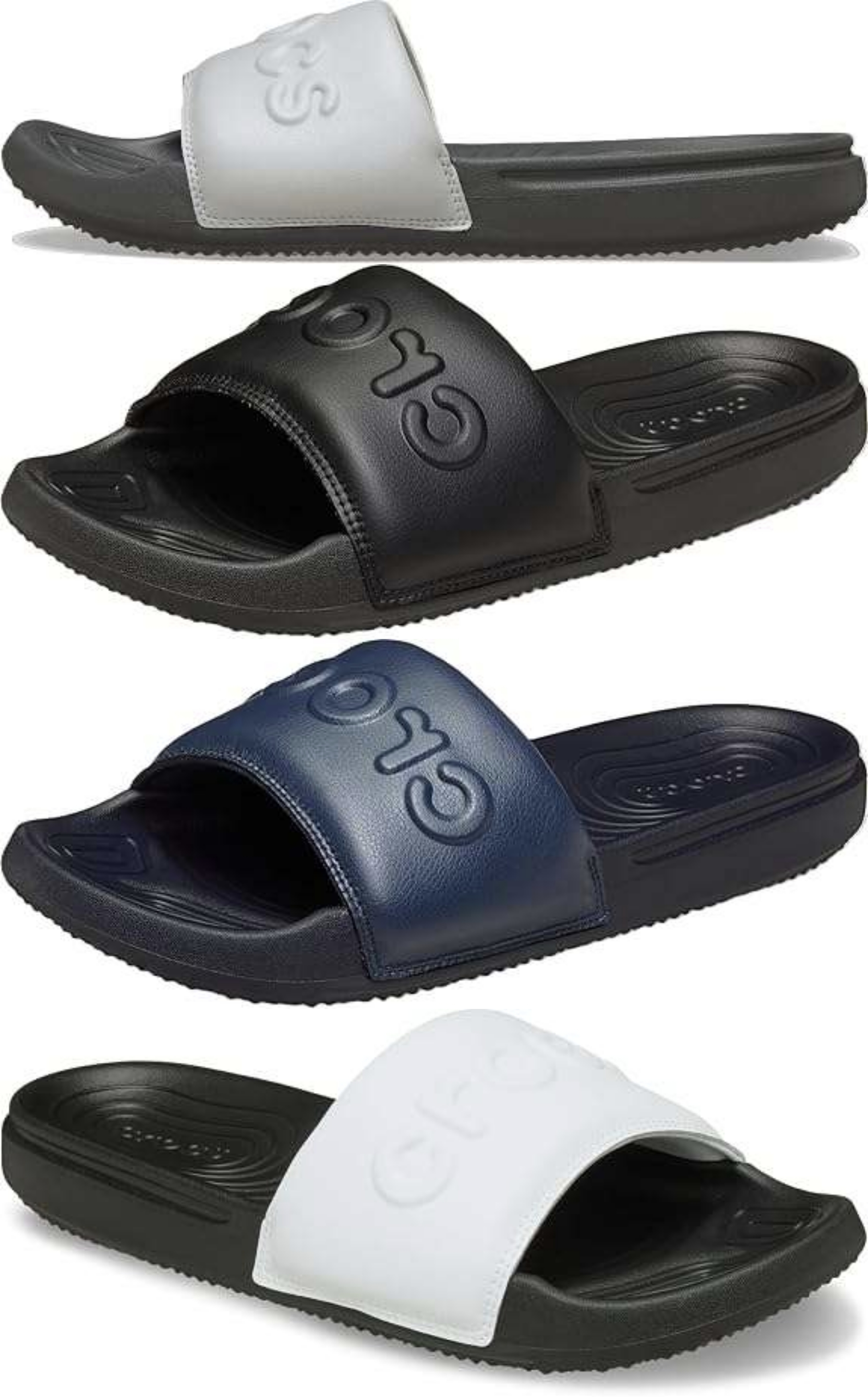 Crocs Herren All Day Slide Gr 39/40 bis 48/49 in 4 Farben, auch für Damen ab 34/35 dort auch all White & Rosa (Prime/Crocs)