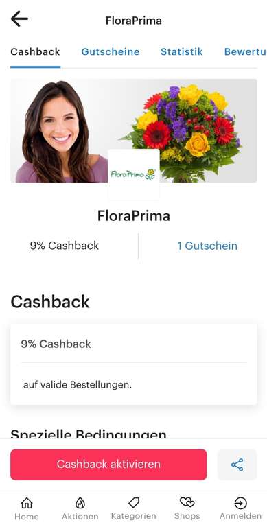10% Rabattcode FloraPrima + 9% Cashback via Shoop