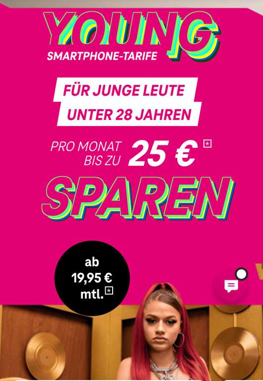 Telekom MagentaMobil Young Aktion bis 03.04.2024 auch Flex Tarife