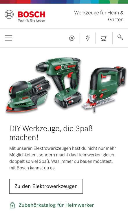 Bosch Grün DIY Shop 30% Rabatt Handwerkzeuge, Elektrowerkzeuge, Gartengeräte plus Akku Aktion + Deal Empfehlung — (mit CB 35% Rabatt)