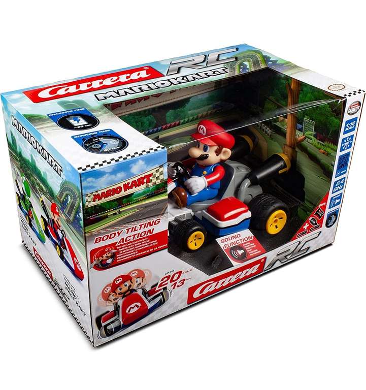 Carrera RC Mario Kart - Mario Race Kart – Ferngesteuertes Rennauto für drinnen & draußen – Elektro-Auto mit Sound