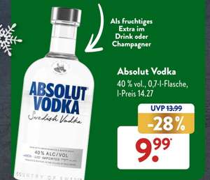 [Aldi Süd] Absolut Vodka 0,7l