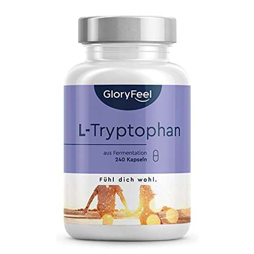 L-Tryptophan 500mg - 240 vegane Kapseln - Pflanzliche Fermentation