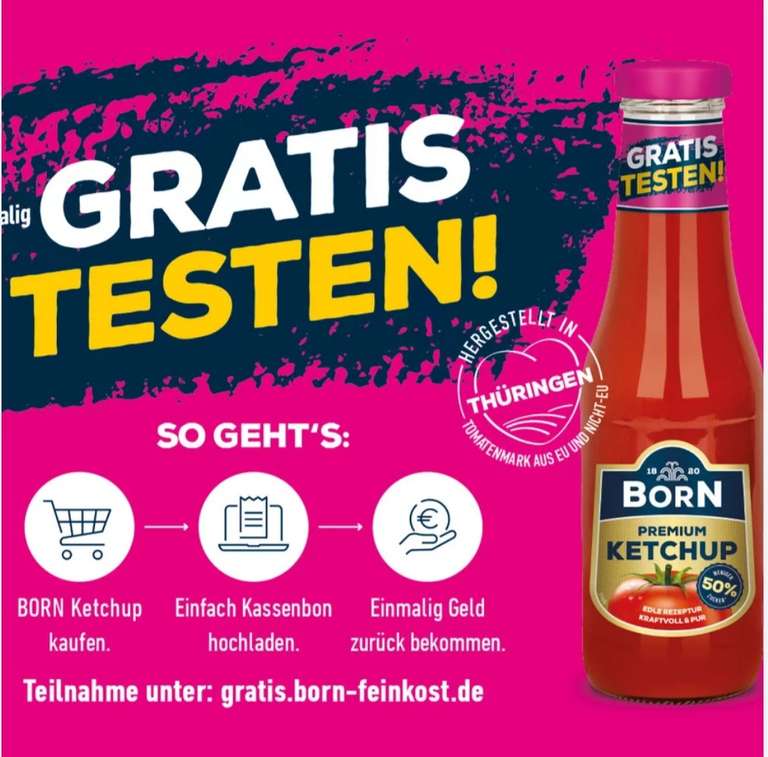 Born Premium Tomaten Ketchup Gratis Testen [GzG]