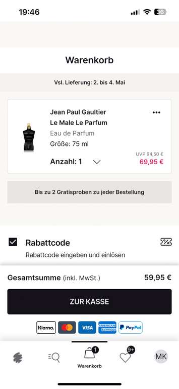 Jean Paul Gaultier Le Male Le Parfum 75ml [flaconi.de]