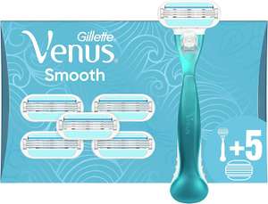 [Prime] Gillette Venus Smooth Rasierer Damenrasierer + 6 Rasierklingen mit 3-fach Klinge