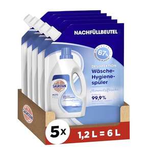 [Prime Sparabo + 10% Voucher] Sagrotan Hygienespüler / oder Sensitiv Nachfüllpack 6l 1,67€/Liter