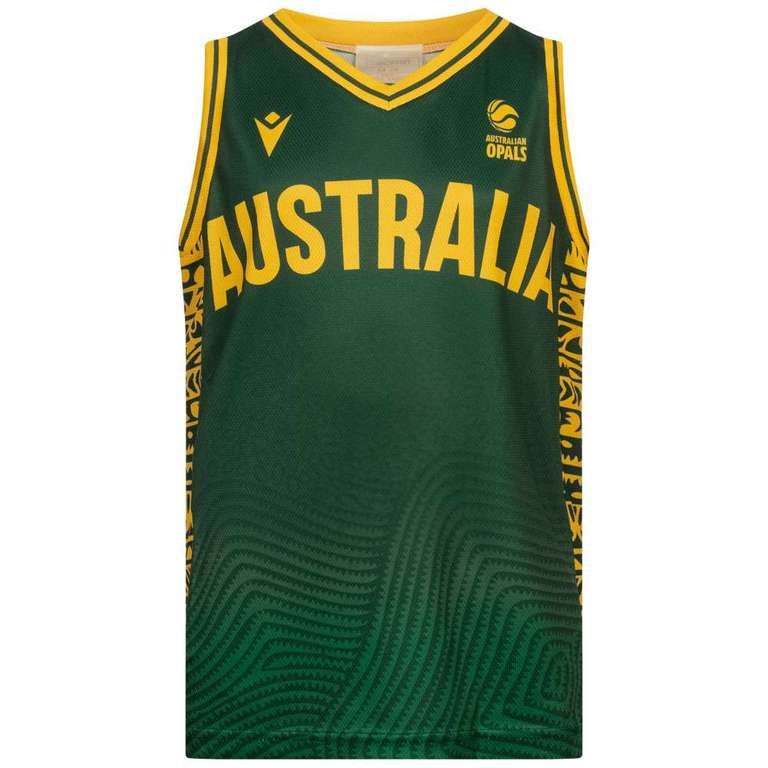 Australien Basketball macron Herren Heim Trikot für 8,88 € + Versandkosten | verschiedene Trikots und Basketballhose