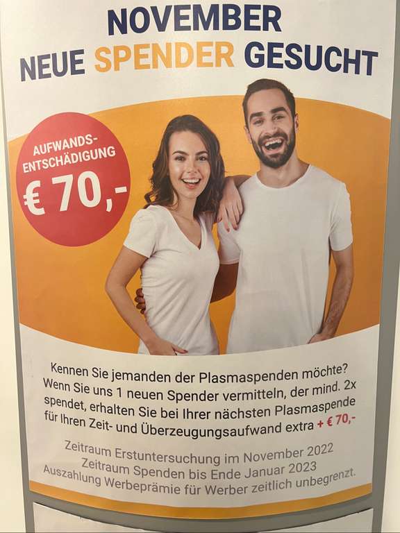 [KwK] Plasma Spenden Plasmavita 70€ statt 50€ Prämie