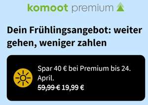 Komoot PREMIUM Frühlings-Sale