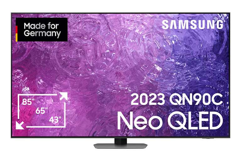 Samsung Neo QLED 4K QN90C 85 Zoll Fernseher (GQ85QN90CATXZG, Deutsches Modell), Neo Quantum HDR+, Neural Quantum Prozessor 4K, Dolby Atmos,