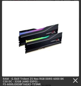 DDR5 G.Skill Trident Z5 Neo RGB DDR5-6000 BK C30 DC - 32GB (AMD EXPO)