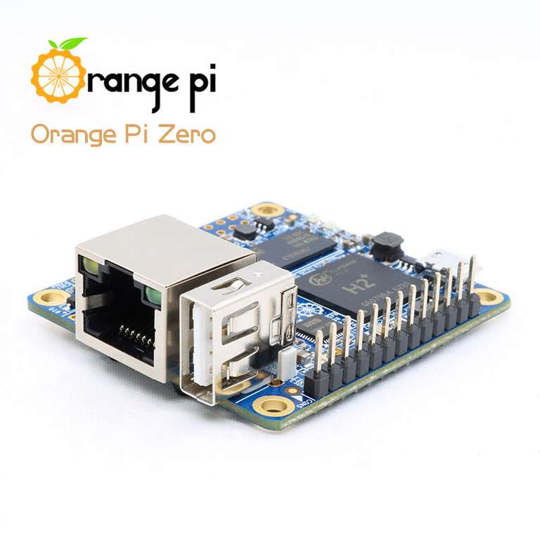 Orange Pi Zero LTS 512MB (H2+ Quad-Core Cortex-A7, Mali-400 MP2, WLAN, LAN mit PoE, USB-A, Micro-USB, microSD, 26/13 Pins)