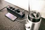 Brennenstuhl Ecolor Steckdosenleiste 4-Fach mit USB-Ladebuchse (Mehrfachsteckdose mit 2X USB Charger, Schalter und 1,5m Kabel)