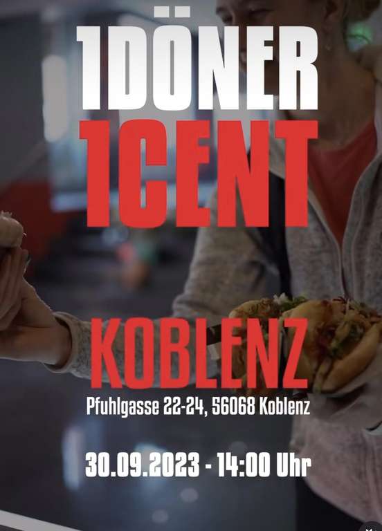 (Lokal Koblenz) Döner 1 Cent bei Haus des Döners