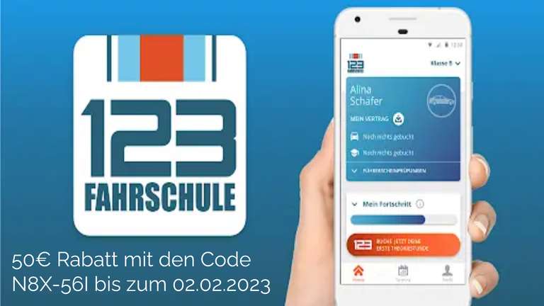 123Fahrschule 50€ Rabatt auf Theorie und App