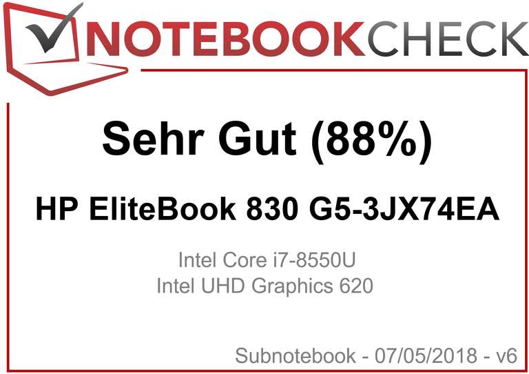 HP EliteBook 830 G5 13.3" FHD Notebook - Intel i5-8350U nur 1,33kg m.2 NVMe SSD WWAN / LTE Thunderbolt 3 USB-C HDMI - refurbished Laptop