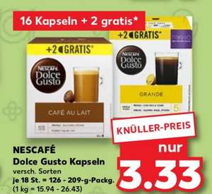 [Kaufland] Nescafe Dolce Gusto - 16+2-Aktion - verschiedene Sorten