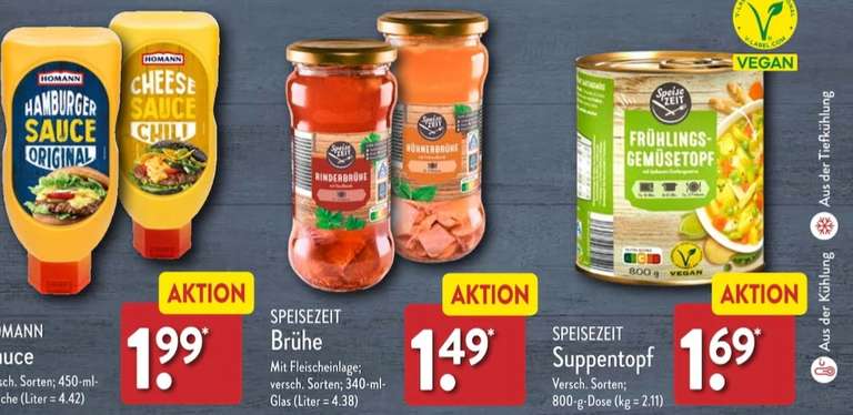 [Aldi Nord] 2x Homann Snack Saucen für effektiv 1,99€ statt 5,18€ (Angebot + Cashback)