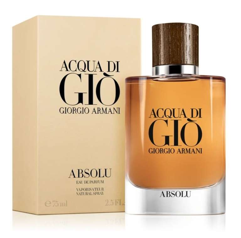 Giorgio Armani Acqua di Giò Homme Absolu Eau de Parfum 75ml 71,04€ / 200ml 97,12€ [Notino]