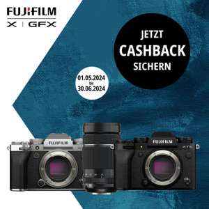 Fujifilm Cashback-Aktion auf X-T5 Systemkamera (100€) & XF-Objektive (100-400€)
