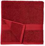 [Prime]Amazon Basics Handtuch-Set, ausbleichsicher, 2 Badetücher und 4 Handtücher, Rot, 100% Baumwolle 500g/m²