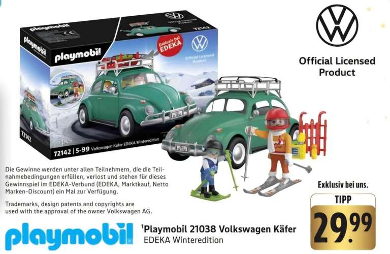 PLAYMOBIL 72142 VOLKSWAGEN BEETLE ESCARABAJO - EDICION EDEKA 49,99 PLAYMOBIL 72142 VOLKSWAGEN BEETLE ESCARABAJO - EDICION EDEKA 49,99