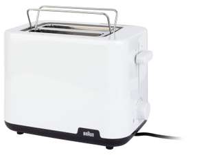Braun HT 1010 Doppelschlitz-Toaster - weiß oder schwarz (900W, 8 Stufen, Brötchenaufsatz, Brotzentrierung, herausnehmbare Krümelschublade)