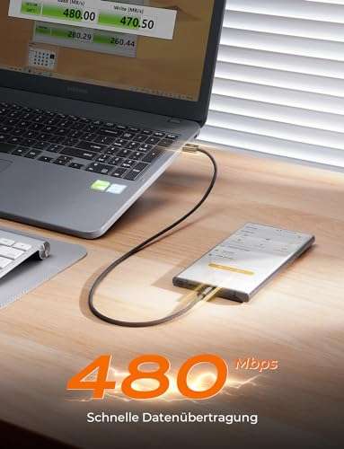 Lisen USB-A- auf USB-C-Kabel (0,5m/1m/2x2m)